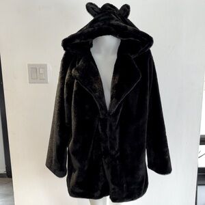 DELUXE Faux-Fur Animal Ear Hooded Jacket